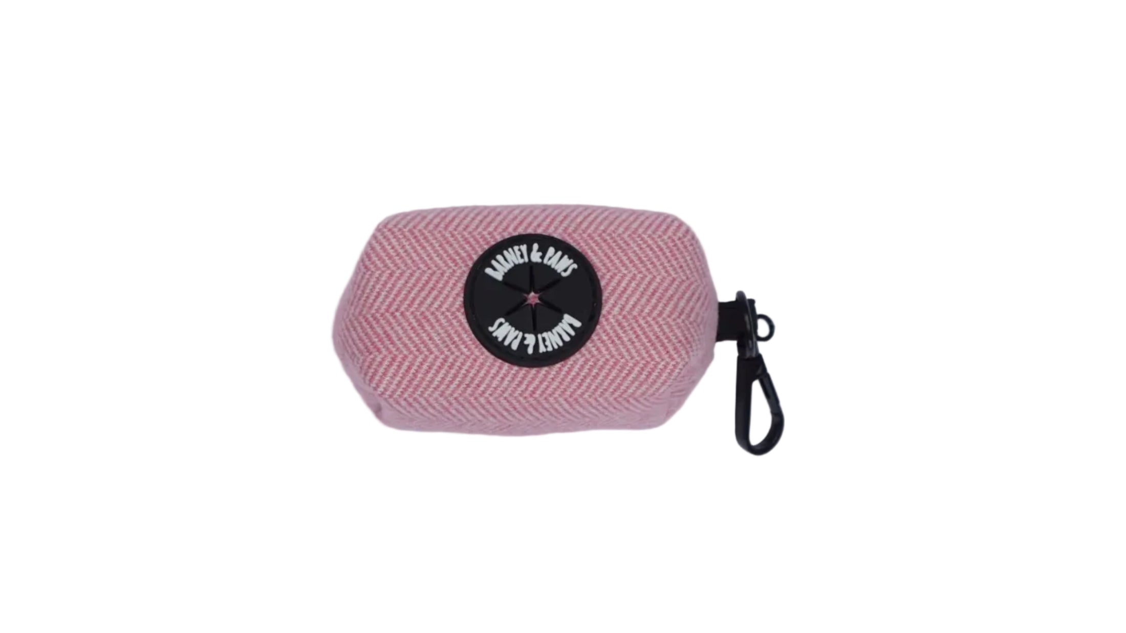 Herringbone Pink Poop Bag Holder