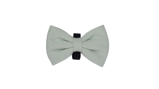 Herringbone Sage Bow Tie