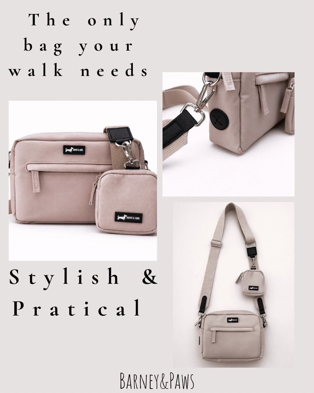 Dog Walking Bag Bundle - Beige