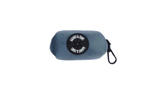 Lilac Blue Stitch Poop Bag Holder