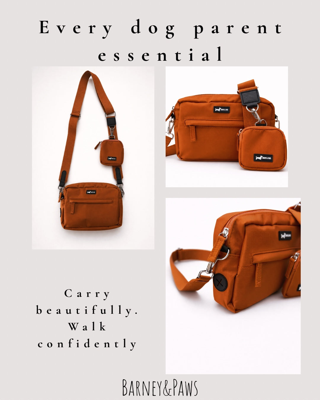 Dog Walking Bag Bundle - Rust