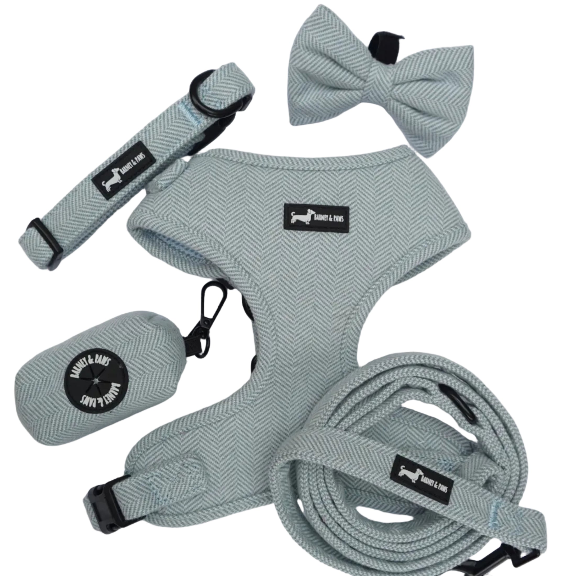 Herringbone Blue 5-Piece Set