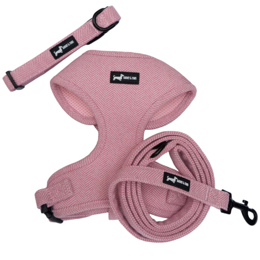 Herringbone Pink Rose 3-Piece Set