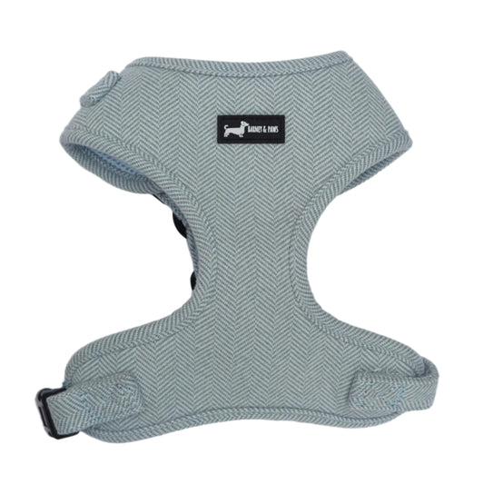Herringbone blue Adjustable Neck Harness