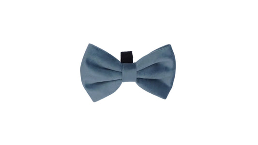 Lilac Blue Stitch Bow Tie