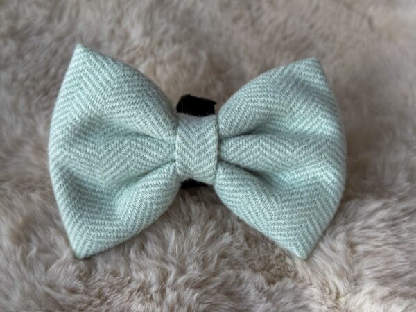 "Herringbone Sage" Bow Tie - Image 2