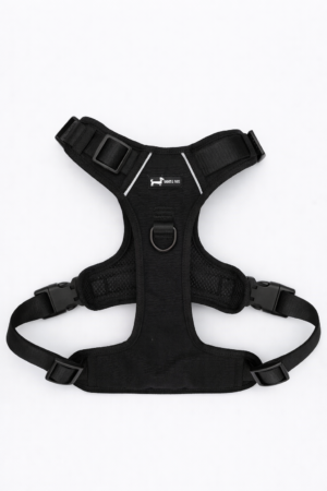 "Bark in Black" 3-Click Neck Harness
