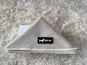"Herringbone Oat" Bandana